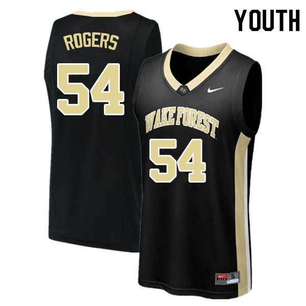 Youth #54 Rodney Rogers Wake Forest Demon Deacons College Basketball Jerseys Sale-Black